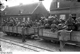 Transporte de tropas de Alemania durante la Primera Guerra Mundial.