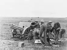 Artillería italiana en Guadalajara durante la guerra civil española.