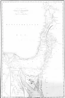 A detailed map of Palestine from the century