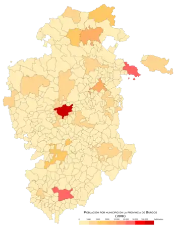 Población por municipio en 2018