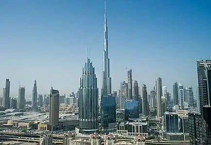 Address Boulevard  junto al Burj Khalifa.