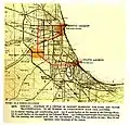 Diagrama del sistema de estaciones de ferrocarril para carga y descarga de mercancías