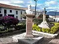 Busto de Don Francisco Mariño y Soler en Tibasosa, Boyacá, plaza principal.