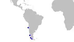 Distribución geográfica (en azul)