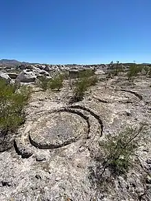 Círculos concéntricos toba volcánica