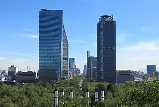 Paseo de la Reforma, principal centro financiero del país, alcaldía Cuauhtémoc.