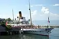 Embarcadero en el lago Léman.