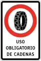 Uso obligatorio de cadenas