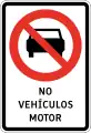 Prohibida circulación de vehículos motorizados