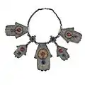 Collar con manos de Fátima, Marruecos, 1940-1960.
