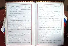 Manuscrito original de la Constitución de 1925.