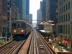 Pasos a desnivel continuo en el (Metro de Chicago Chicago «L»)