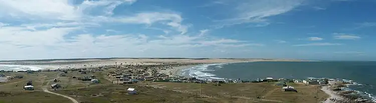 Vista panorámica de su localidad tipo: Cabo Polonio.