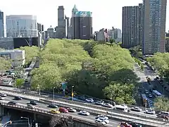 El parque visto desde el norte