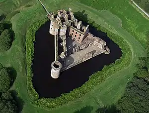 Castillo Caerlaverock, un castillo del siglo XIII en el sur de Escocia