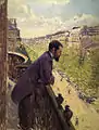 Gustave Caillebotte : Hombre en el balcón (1880), colección privada.