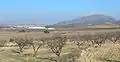 Vista de Calasparra al fondo con la Sierra del Molino a su derecha