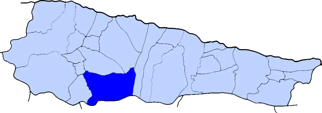 Localización de Caldueño en el Concejo de Llanes