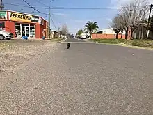 Saliendo de Villa Canto, barrio de la Delegación Municipal de La Emilia