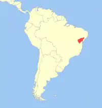 Distribución del tití de Bárbara Brown