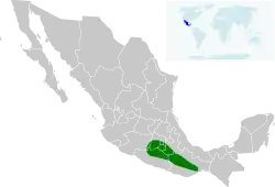 Mapa de distribución de la especie