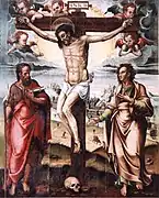 Calvario con Santos Juanes. Baltasar del Águila
