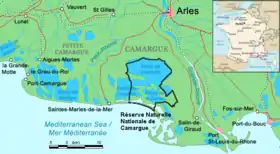 Mapa de La Camarga