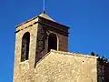 Campanario de la iglesia de Sant Martí de Talaixà después de la última reconstrucción.