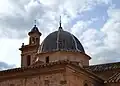 Detalle del campanario y cúpula.