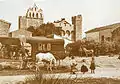 Campamento gitano en Saintes-Maries-de-la-Mer en 1927.