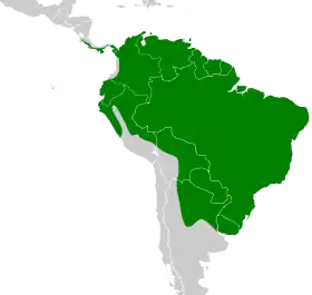 Distribución geográfica del mosquerito silbón.