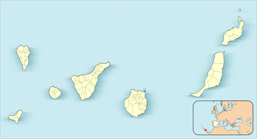 La Palma ubicada en Canarias