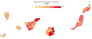 Población por municipio en Canarias