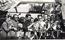 1973: Canelles, detrás de Tosco,  en Córdoba, con el presidente de Cuba, Osvaldo Dorticos