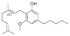 Estructura química del cannabigerol monometil éter.