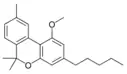 Chemical structure of cannabinol methyl ether.