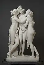 Las tres Gracias (1813-1816), de Canova (Museo del Hermitage, San Petersburgo)