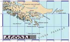 Localización de las islas Ildefonso