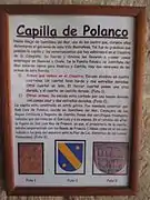 Placa heráldica en la capilla de Polanco