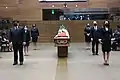 Capilla Ardiente y Guardia de Honor al féretro del diputado Peña por parte del presidente de la República, Carlos Alvarado Quesada, la ministra de la Presidencia, Geannina Dinarte Romero y otros funcionarios del Poder Ejecutivo.