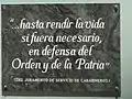 Extracto final del Juramento de Servicio a Carabineros de Chile