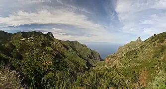 Barranco de Taborno, límite municipal entre Santa Cruz y La Laguna.