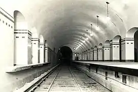 Aspecto original de la estación, 1931