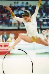 Carmen Acedo en el Mundial de Atenas (1991).