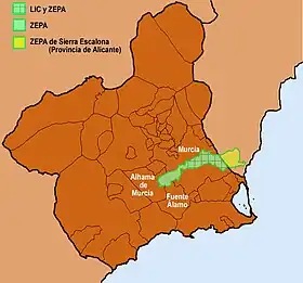 Situación dentro de la Región de Murcia