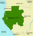 Mapa de Gabón en 1918