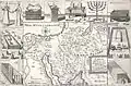 Jean-Baptiste Liébaux, Mapa del viaje de los israelitas desde su salida de Egipto hasta el Jordán, siglo XVII. Bibliothèque nationale de France, París.
