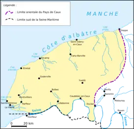 Mapa del país de Caux