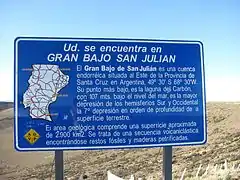 Cartel explicativo del Bajo de San Julián