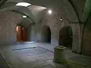 «Impluvium» romano (estanque interior para recoger agua de lluvia) en el atrio de una casa de Spoleto (Italia).